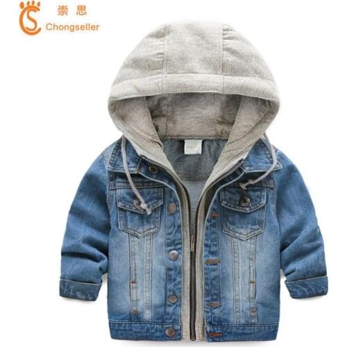 Children Boys and Girls Jackets Baby Solid Hooded Outerwear 3-8T Kids Outwear Boys Hoodies Spring And Autumn Style Clothes