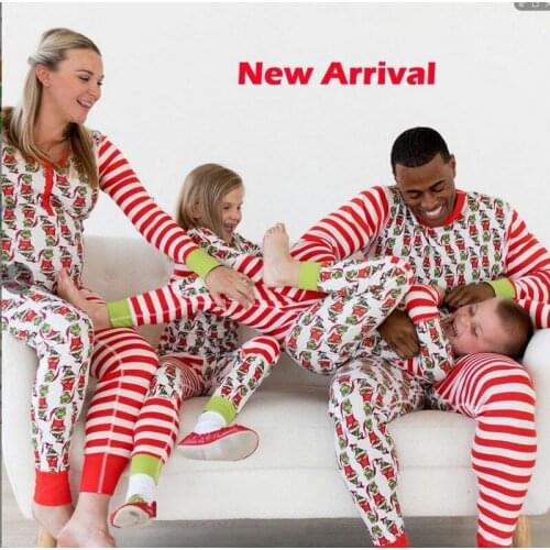 2020 European and American style winter wear Christmas parent-child wear Printed parent-child home wear Long-sleeved suit family