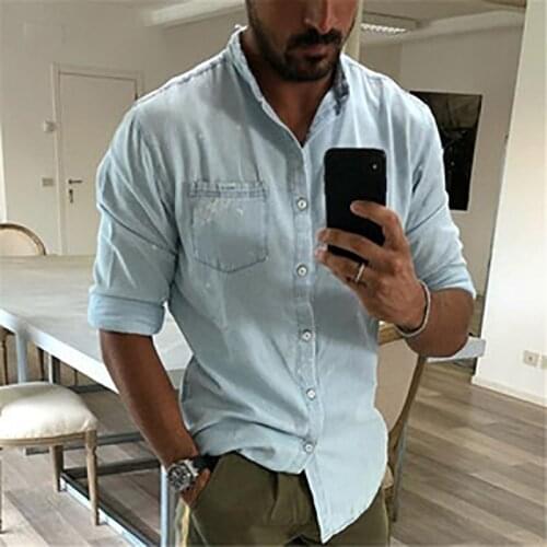 2021 New Men Solid Turn-Down Collar Short Sleeve Tops Buttons Design Casual Classic Shirt Male Streetwear Pockets Clothing