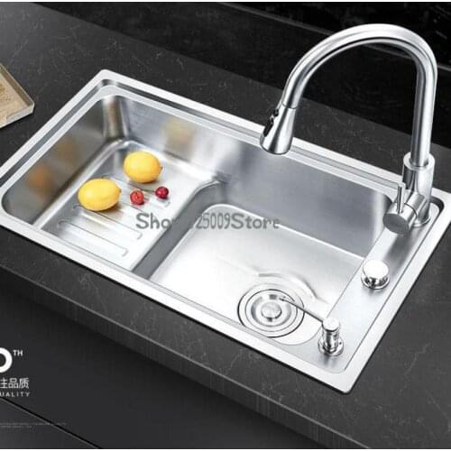 Nano Black King Kong Step Sink Kitchen 304 Stainless Steel Sink Basin Step Sink Package