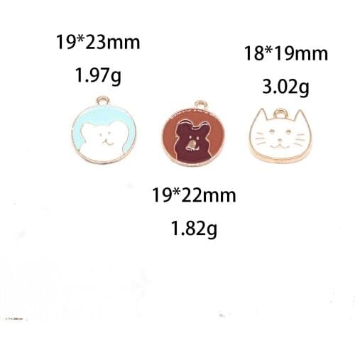Novelty earrings Korean earrings weird jewelry bear cat dripping oil alloy jewelry accessories earring pendant pendant