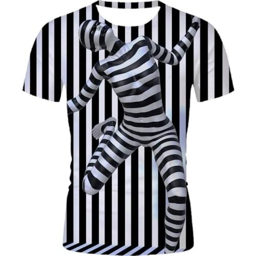 New artistic black and white beauty T-shirts Mens 3DT shirt Novelty t-shirt Summer breathable short-sleeved shirt Plus size tops