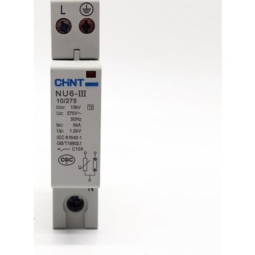 CHINT NU6-III 1P+N Surge Arrestor 10KV 275V Low-voltage Surge Arrestor