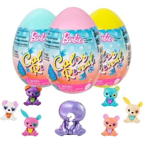 Original Barbie Color Reveal Mystery Pet Easter Eggs Change Surprises Genuine Top Brand Toys for Kids Birthday Christmas Gifts