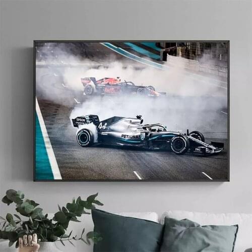 Poster HD Print Modern Popular F1 Racing Supercar Canvas Painting and Nordic Living Room Bedroom Wall Art Mural Frameless