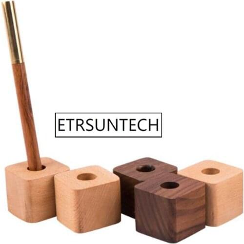 50pcs Wooden Pencil Holder Fashion Wood Pen Storage Stand Desk Desktop Home Office Organizer