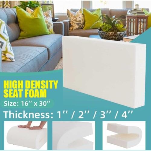 Seat Foam Rubber Replacement Polyurethane Upholstery Cushion Pad White Firm Foam Sheet Cushion High Density Pads