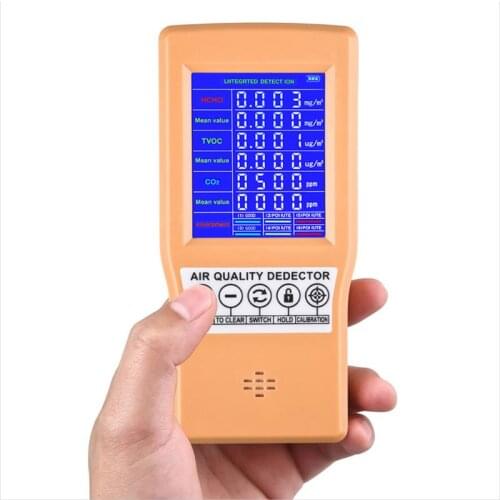 Portable Handheld Digital Formaldehyde Detector HCHO/TVOC/CO2 Gas Analyzer Tester AQI Air Quality Monitor Analyzer A5YD