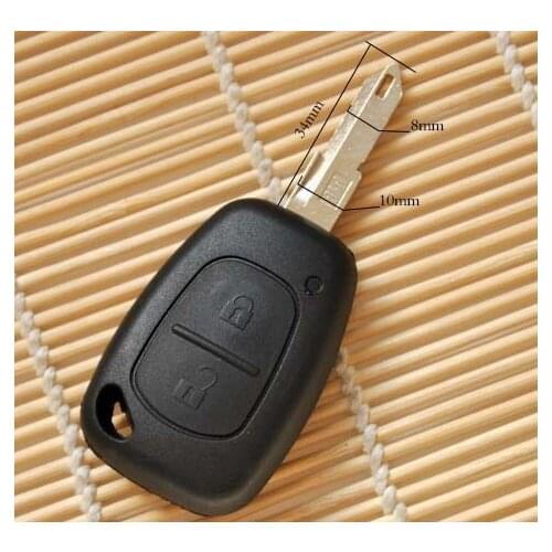 Remote Uncut Blade Key Case Shell Cover 2 Button For Renault Traffic Master Vivaro Movano Kangoo Fob Key Blank 20PCS/lot