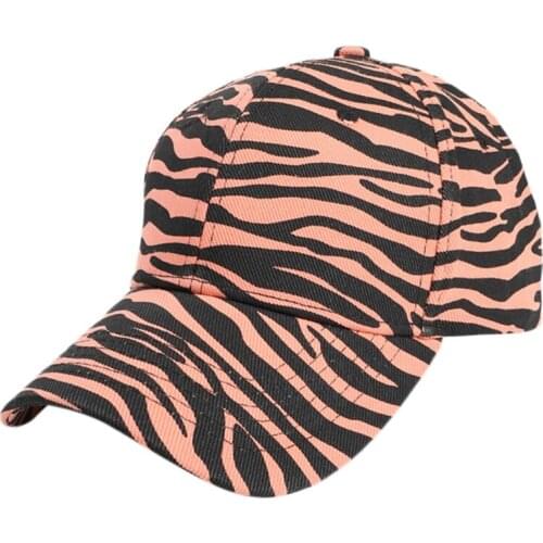 Y166 Unisex Harajuku Hip Hop Zebra Striped Baseball Sunscreen Adjustable Dad Hat