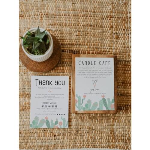 Small Business Care Card Template Simple Care Card Package Insert Modern Business Care Instructions Candle Care Safety Card