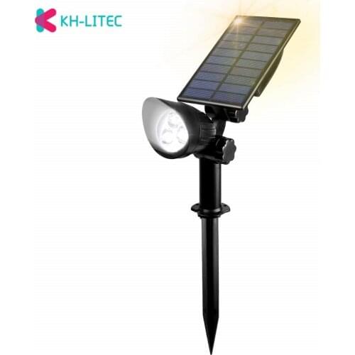 Solar Lights Outdoor 2 in 1 Solar Spotlights Powered 3 LED Wall Light Landscape Lighting For Yard Pathway Walkway Garden
