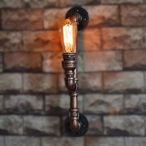 Retro Industrial wind Simple Creative Fashion Wall Lamps Loft Retro Modern Iron Lights LED Bulb Modern Balcony Bedro Home Light