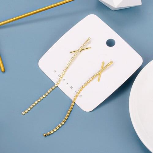 Drop Earrings For Women 2020 Trend New Fashion Vintage Statement Tassel Gold Pendants Female Crystal Hanging Earrings Jewelry