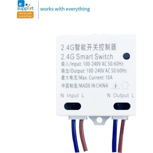 RM 2.4G Smart Light Switch Push Button Switch Universal Wireless Remote Control 100-240V AC50/60Hz Relay Controller Smart Home