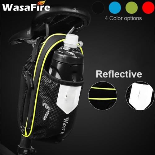 Bicycle Saddle Tail Bag Rear Bags Drinking Holder With Water Bottle Pocket Cycling Rear Seat Tail Bag MTB Accessorie