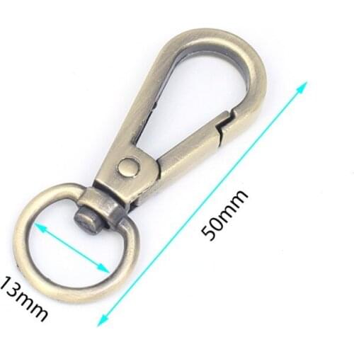 Silver Bronze Light Gold Curved Lobster Clasps Swivel Trigger Clips Snap Carabiner Lanyard Bag Hook Hardware Backpack Keychain