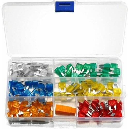 120 PCS Fuse Clip 5-30A Accessories Flat Assortment Set Nylon&Aluminum