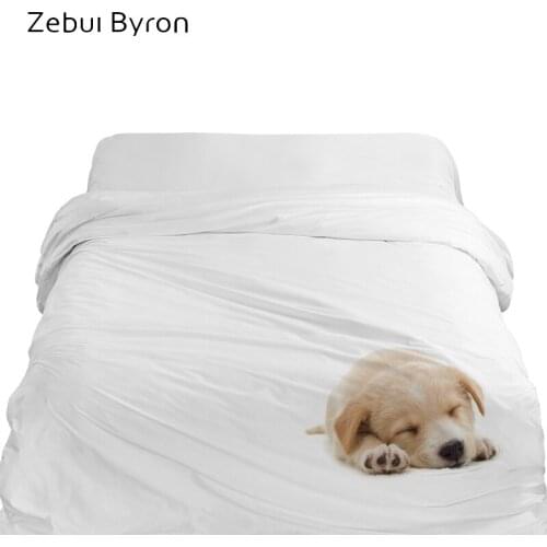 1PCS 3D Duvet Cover 220x240,HD Printing Quilt/Blanket Cover Double/King/Queen,Kids/Baby/Children Bedding Cute animal pet dog
