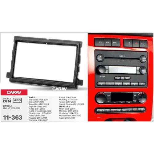 2 Din Radio Fascia for FORD Econoline Edge Expedition Explorer Transit LINCOLN Mark LT MERCURY Milan DVD Stereo Panel Dash Mount