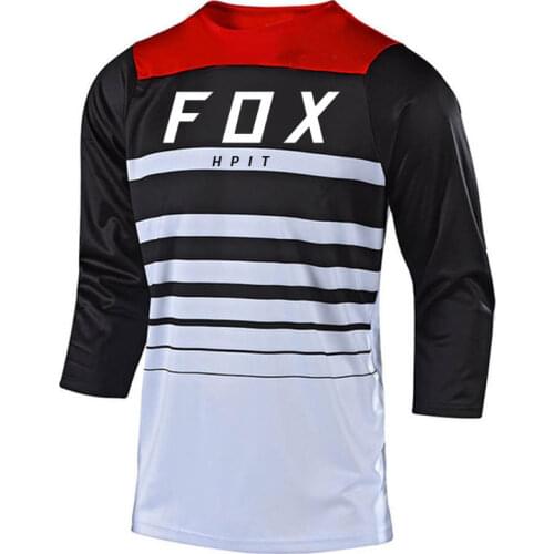 2021 Motocross Jersey Downhill Jersey MX Shirt Mountain Bmx DH Maillot Ciclismo Hombre Quick Drying Hpit Fox Mtb Cycling Jersey