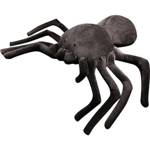 30/40/80/120CM Full Size Super Big Plush Spider Simulation Plush Black and Party Halloween Decorations Funny Xmas Gift For Kids