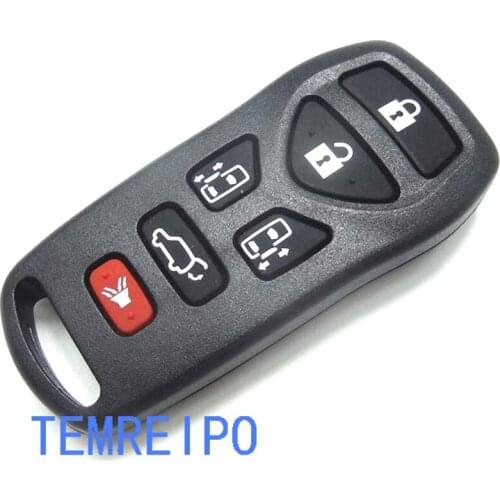 5pcs/lot 5+1 button Replacement car key shell for nissan tiida qashqai X-TRAIL remote control key case fob