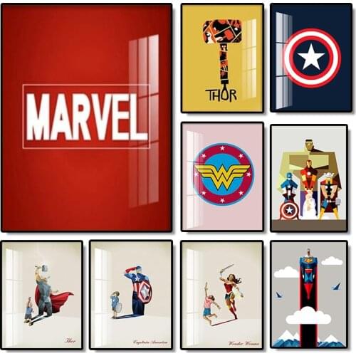 5D Diamond Painting Marvel Avengers Superhero Nursery Wall Art Comic Poster Captain America Anime Living Room Decor