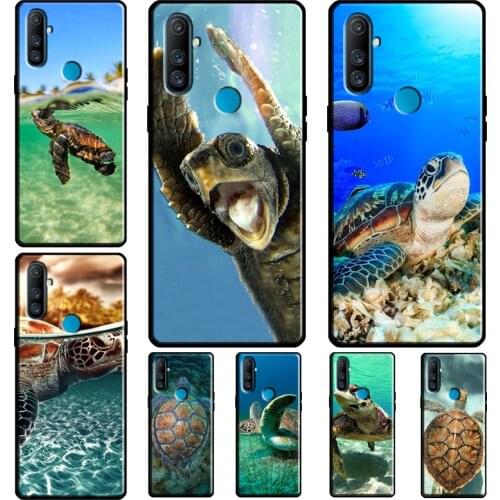 Sea Turtle Aqua Case For OnePlus 8T 7T Nord 9R 7 8 9 Pro Cover For Realme C3 C21 C15 6 8 Pro GT Neo Q3 7i