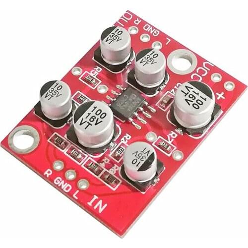 DC 5V-15V 12V AD828 Stereo Preamp Power Amplifier Board Preamplifier Module