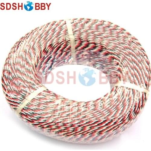 DIY Futaba /JR Color 22# 22AWG Servo Extension Cable/ Twisted Wire 100M/volume without Connector