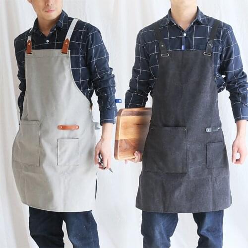 Apron Home Kitchen Korean Baking Cuisine Barista Florist Workwear Fashion Unisex