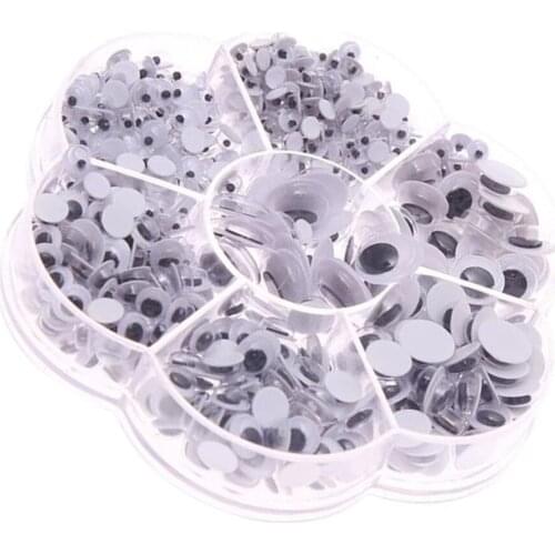 710pcs SELF ADHESIVE Google Wiggly Eyes for DIY Art Craft 4/5/6/7/8/10/12mm