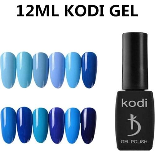 KODI Nail Polish UV Gel Blue Series Gel Varnish 12ml Nail Art Manicure Gel Polish Top Coat Nails Extensions