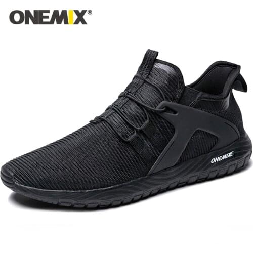 ONEMIX 2020 Summer Men Running Shoes Boy Breathable Slip On Shoes Men Sneakers Super Light Soft Outdoor Jogging Walking Shoes