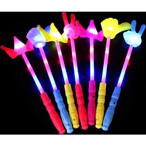 Flashing Wand Glow Sticks Birthday Light Up Magical Crown Gesture Stick Wands for Party Wedding Concert Event Raves Prop
