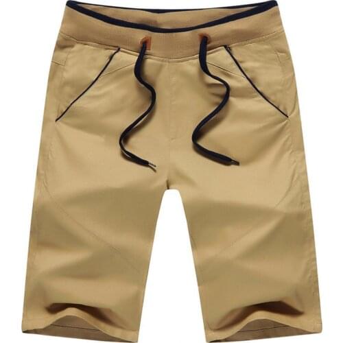 Mens Sports Shorts 2021 Solid Color Sports Shorts Knee Length Men Drawstring Multi Pockets Training Shorts Streetwear