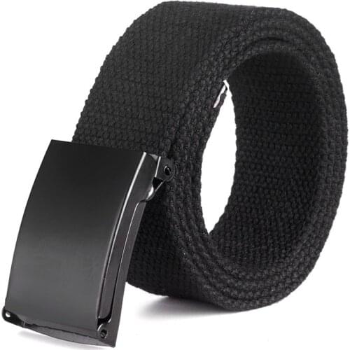 2021 Men Belt Fashion Unisex Army Tactical Waist Belt Jeans Male Casual Luxury Canvas Webbing Waistband