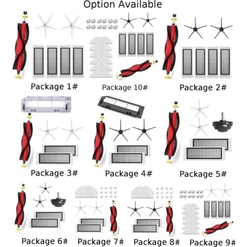 Roller Brush Side Brushes Kit Parts Accesories For Xiaomi Roborock S6 S5 MAX S60 Vacuum Cleaner Household