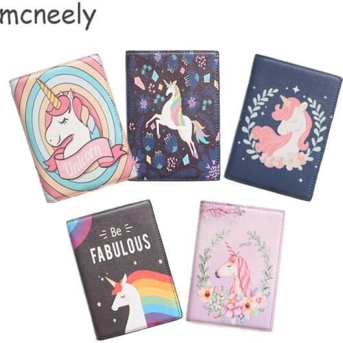 New High Quality Unicorn Travel Passport Holder Card Cover on the Case for Women Men Adventure porta passaporte pasport paspoort