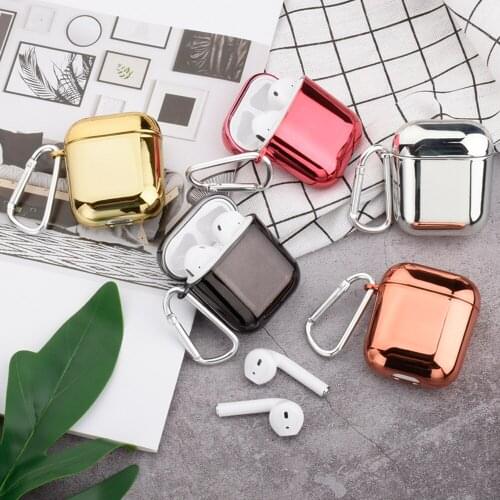 New Plating Color PC Case For Airpods Shockproof Earphone Protective Case Waterproof Headset Accessories For Airpod 2 Cover Skin