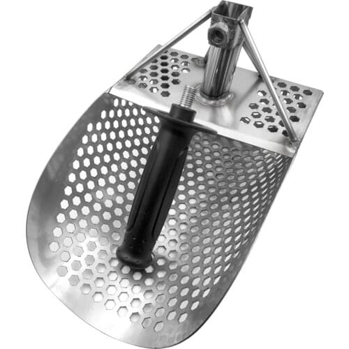 Sand Scoop for Metal Detecting Stainless Steel with Hexahedron 7Mm Holes for Beach Treasure Hunting Shovel Hunting Tool