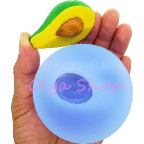 SYL202 49.2mm x 30.2mm 3D Avocado Silicone Mold Soap Candle Aromatherapy Candy Chocolate Making Resin Clay Craft Fondant Deco