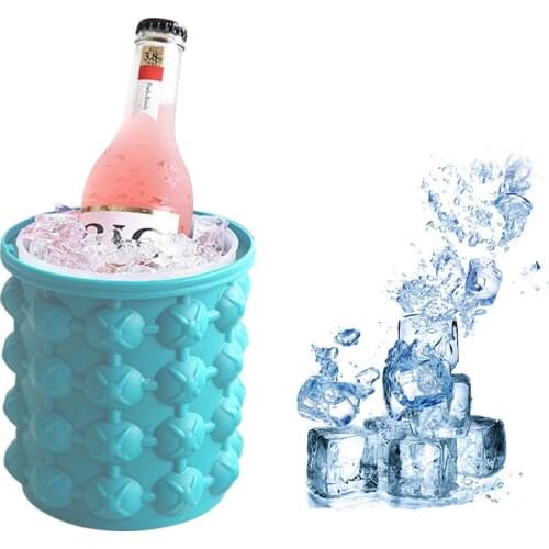 Silicone Ice Maker Fast Cold Ice Bucket Portable Bucket Wine Ice Cooler Beer Cabinet Space Saving Kitchen Tools Whiskey Freeze