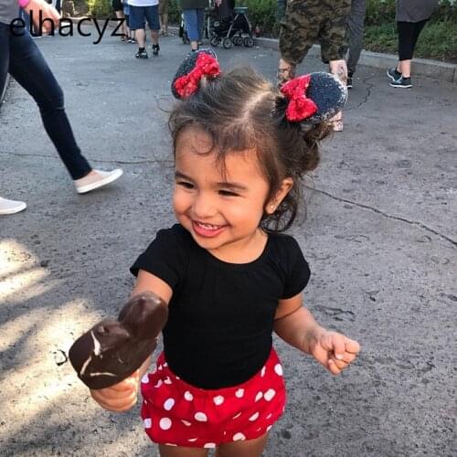 1Pair Cute Glitter Sequins Cartoon Mouse Ears Bow Hair Clips For Girls Kids Chic Hairpins Trendy Headwear DIY Hair Accessories