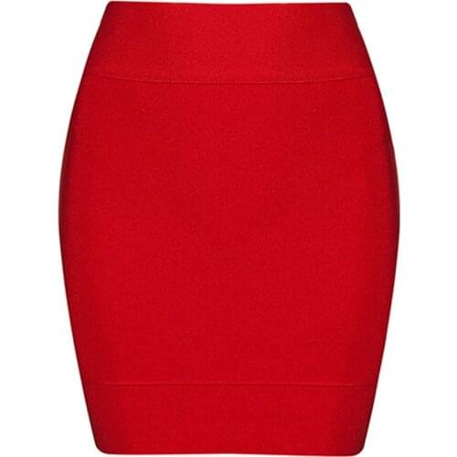Mini Bandage Skirts Sexy Women Summer Black Red 2020 New Arrival Bodycon Skirt Elegant Celebrity Party Club Ladies Clothes
