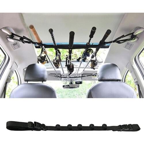 1pcs Hatchback Car Vehicle Fishing Rod Pole Holder Magic Tape Strap Belt Storage Rack Fishing Rod Car Holder Strap
