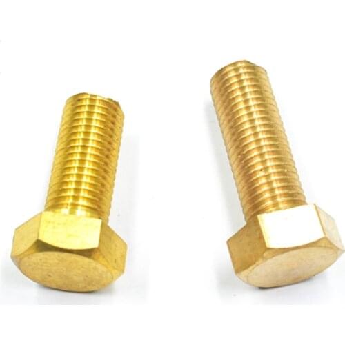 1pcs M16 brass bolt outer hexagon bolts screw full tooth machine screws 30mm~90mm length