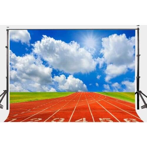 150x220cm School Playground Backdrop Sunny Day Running Track Photography Background Outdoor Shooting Props
