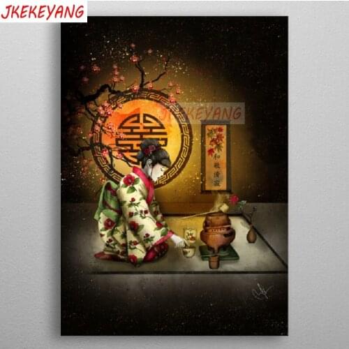 5D DIY square/round Diamond painting Japanese beauty Cross Stitch Diamond Embroidery Pattern Rhinestone J2428